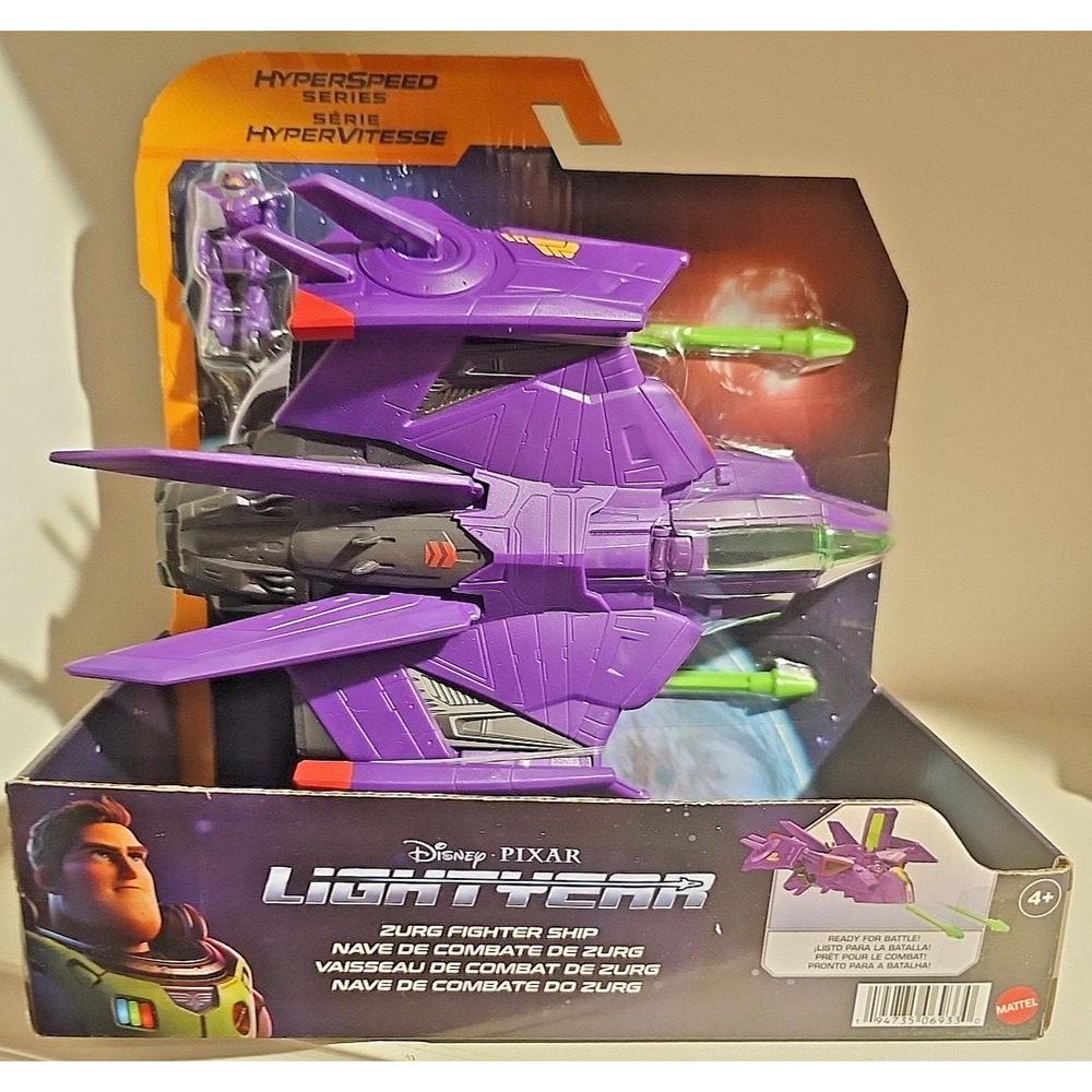 Mattel Disney Pixar Toy Story Buzz Lightyear Zurg Fighter Ship Hyperspeed - NEW